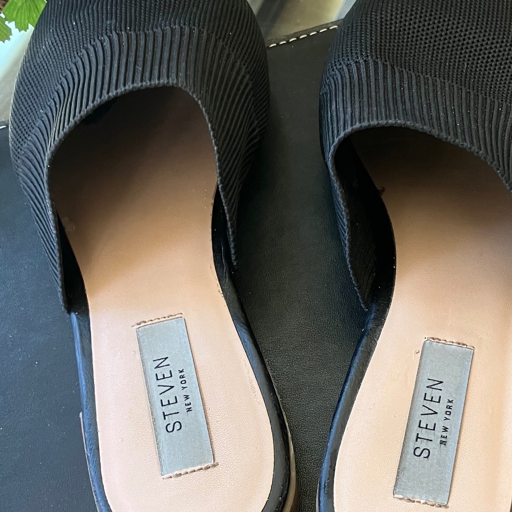Steve Madden Mules Valdez Knit Black - Size 9 - Picture 3 of 8
